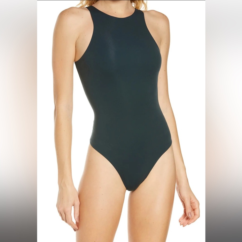Skims Fits Everybody High Neck Bodysuit | Cypress
